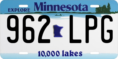 MN license plate 962LPG