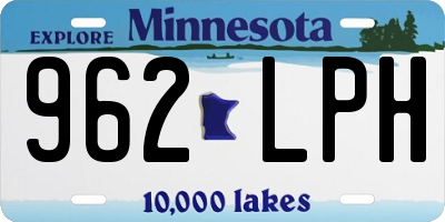 MN license plate 962LPH