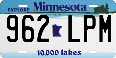 MN license plate 962LPM