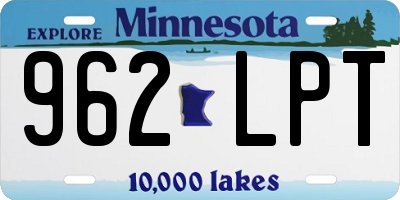 MN license plate 962LPT