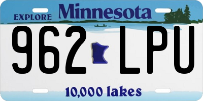 MN license plate 962LPU