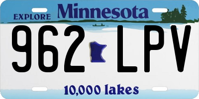 MN license plate 962LPV