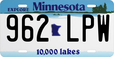 MN license plate 962LPW