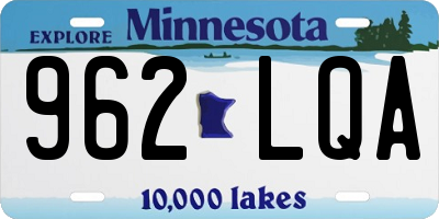 MN license plate 962LQA