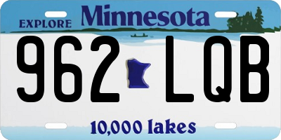 MN license plate 962LQB