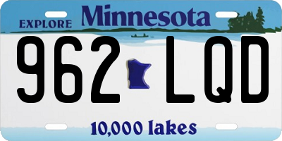 MN license plate 962LQD