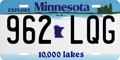 MN license plate 962LQG