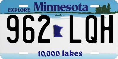 MN license plate 962LQH