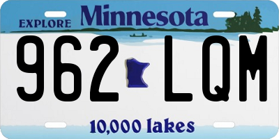 MN license plate 962LQM