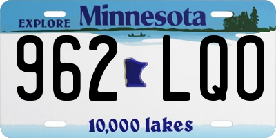 MN license plate 962LQO