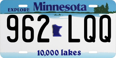 MN license plate 962LQQ