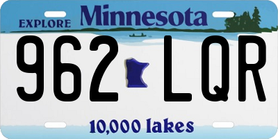 MN license plate 962LQR