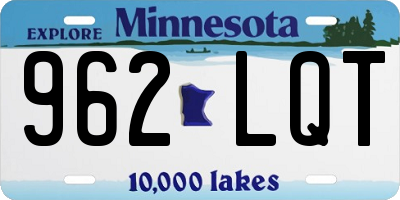 MN license plate 962LQT