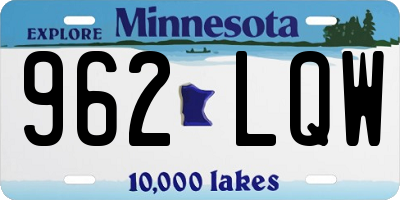 MN license plate 962LQW