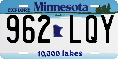 MN license plate 962LQY