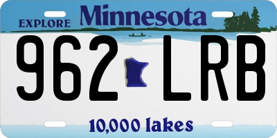 MN license plate 962LRB