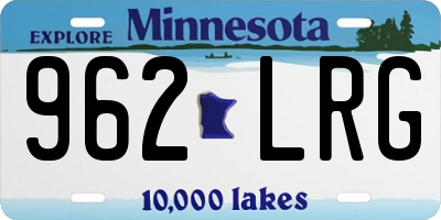 MN license plate 962LRG