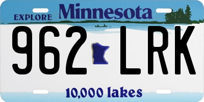 MN license plate 962LRK
