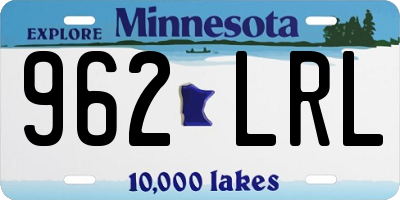 MN license plate 962LRL