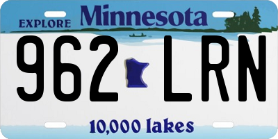 MN license plate 962LRN