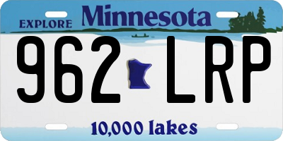 MN license plate 962LRP