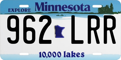 MN license plate 962LRR
