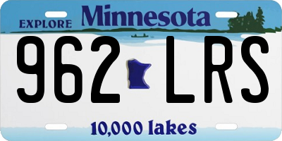 MN license plate 962LRS