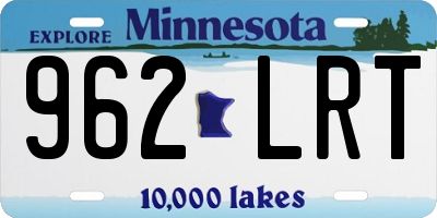 MN license plate 962LRT
