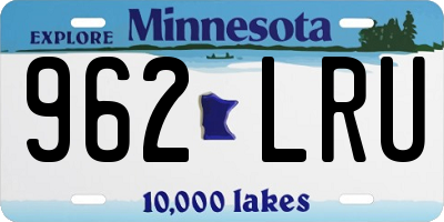 MN license plate 962LRU