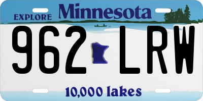 MN license plate 962LRW