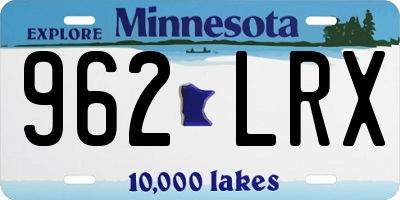 MN license plate 962LRX