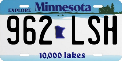 MN license plate 962LSH