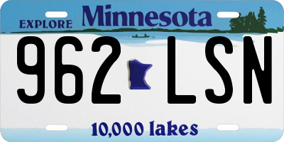MN license plate 962LSN