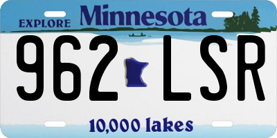 MN license plate 962LSR
