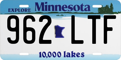 MN license plate 962LTF