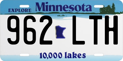 MN license plate 962LTH