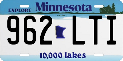 MN license plate 962LTI