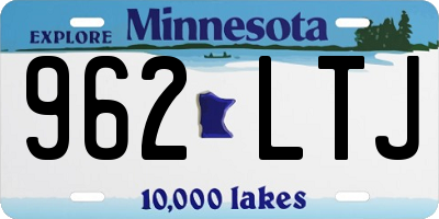 MN license plate 962LTJ
