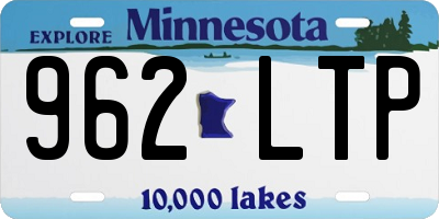 MN license plate 962LTP