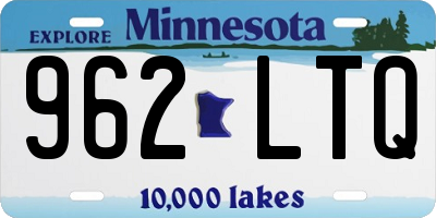 MN license plate 962LTQ