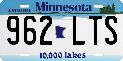 MN license plate 962LTS