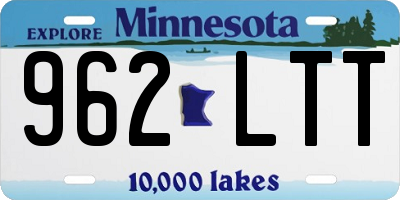MN license plate 962LTT
