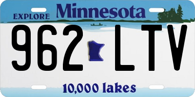 MN license plate 962LTV