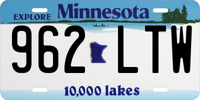 MN license plate 962LTW