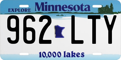 MN license plate 962LTY