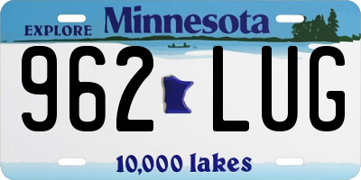 MN license plate 962LUG