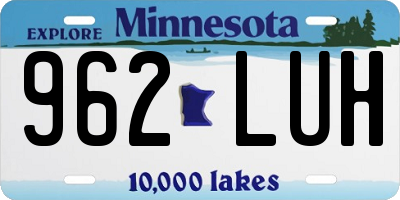 MN license plate 962LUH