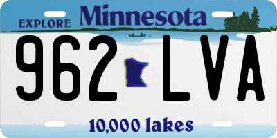 MN license plate 962LVA