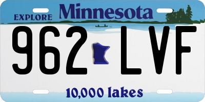 MN license plate 962LVF