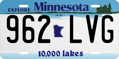 MN license plate 962LVG